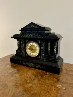 Pamono Large Antique Marble Mantle Clock, 1890><noscript><img width=