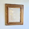 Pamono Large Antique Mirror in Carved Wooden Box Frame> Mirrors