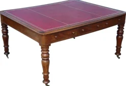 Outlet Pamono Large Antique Partner's Writing Desk, 1840s