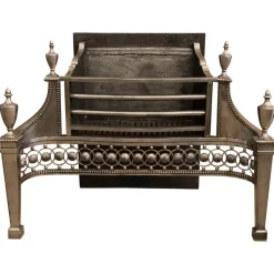 New Pamono Large Antique Polished Steel Fire Grate
