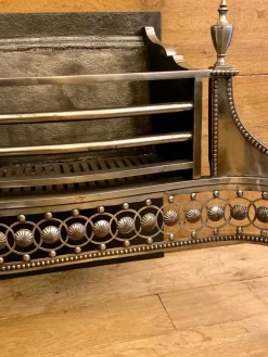 New Pamono Large Antique Polished Steel Fire Grate