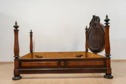 Pamono Large Antique Portuguese Romantic Bed, 19th Century> Beds & Bedroom Sets