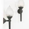 Outlet Pamono Large Antique Verdigris Bronze Torchiere Wall Lamps, 1890s, Set of 2