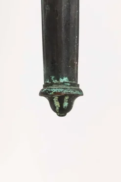 Outlet Pamono Large Antique Verdigris Bronze Torchiere Wall Lamps, 1890s, Set of 2