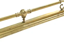 Pamono Large Antique Victorian Art Nouveau Brass Fireplace Fender><noscript><img width=