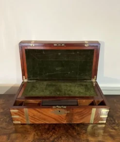 Clearance Pamono Large Antique Victorian Burr Walnut and Brass Bound Writing Box, 1860