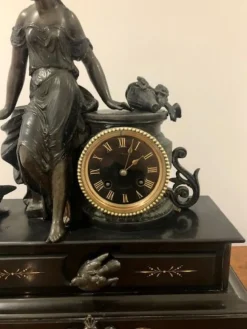 Pamono Large Antique Victorian Mantle Clock, 1860s><noscript><img width=