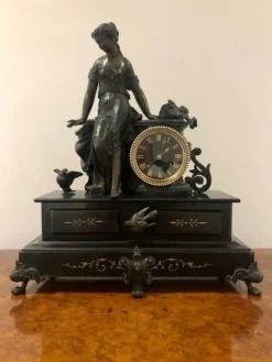 Pamono Large Antique Victorian Mantle Clock, 1860s><noscript><img width=