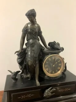 Pamono Large Antique Victorian Mantle Clock, 1860s><noscript><img width=