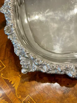 Discount Pamono Large Antique Victorian Silver Plated Tea Tray