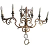 Pamono Large Antique Wall Light in Wrought Iron, 1890s> Wall Lights & Sconces