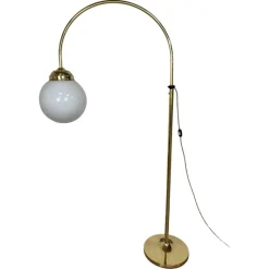 Pamono Large Art Deco Brass Floor Lamp, 1930s