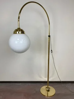 Pamono Large Art Deco Brass Floor Lamp, 1930s