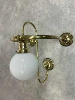 Pamono Large Art Deco Brass Wall Lamp, 1930s> Wall Lights & Sconces