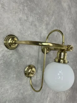 Pamono Large Art Deco Brass Wall Lamp, 1930s><noscript><img width=