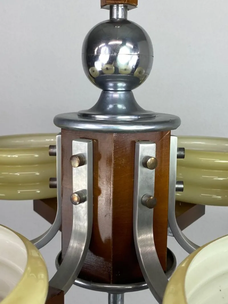 Pamono Large Art Deco Chandelier, 1930s> Ceiling Lights