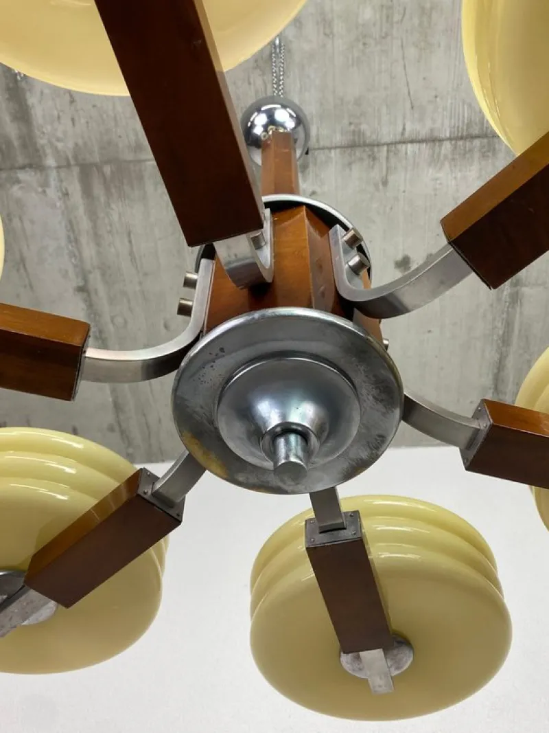 Pamono Large Art Deco Chandelier, 1930s> Ceiling Lights