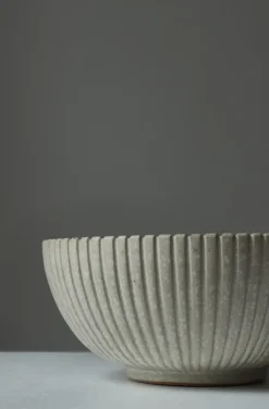 Clearance Pamono Large Art Deco Handmade Stoneware Bowl by Arne Bang, 1930s