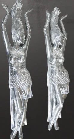 Sale Pamono Large Art Deco Sculptures Recovered from 1990s Cruise Ship, Resin, Set of 2