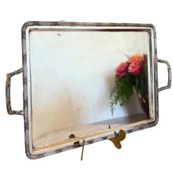 Pamono Large Art Deco Silver-Plated Tea Tray by Orfèvrerie H. Beard, 1930s