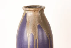 Outlet Pamono Large Art Deco Vase in Purple Glazed Ceramic by Léon Pointu fo Grès de Puisaye, 1920s