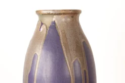 Outlet Pamono Large Art Deco Vase in Purple Glazed Ceramic by Léon Pointu fo Grès de Puisaye, 1920s