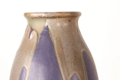 Outlet Pamono Large Art Deco Vase in Purple Glazed Ceramic by Léon Pointu fo Grès de Puisaye, 1920s