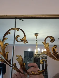 Pamono Large Art Nouveau Églomisé Brasserie or Bistro Mirror><noscript><img width=