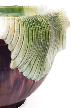 Pamono Large Art Nouveau Majolica Planter, 1890s><noscript><img width=