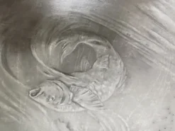 Best Pamono Large Art Nouveau Museum Fish Plate by Hugo Leven for Kayserzinn, 1900s