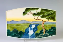 Clearance Pamono Large Art Nouveau Tile by Carl Sigmund Luber for Johann von Schwarz, 1896-1906