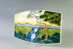 Clearance Pamono Large Art Nouveau Tile by Carl Sigmund Luber for Johann von Schwarz, 1896-1906