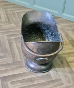 Pamono Large Arts and Crafts Copper Helmet Coal Scuttle><noscript><img width=