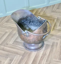 Pamono Large Arts and Crafts Copper Helmet Coal Scuttle><noscript><img width=