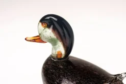 Pamono Large Aventurine Glass Sculpture of a Duck by V. Nason, Murano><noscript><img width=