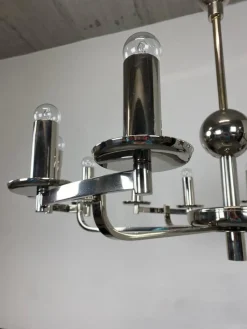 New Pamono Large Bauhaus Chandelier and Wall Lamps, 1940s, Set of 3