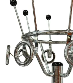 Pamono Large Bauhaus Functionalist Chrome Coat Rack, 1930s><noscript><img width=