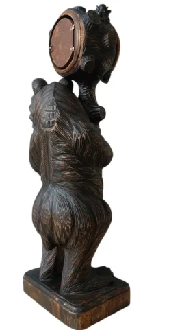 Pamono Large Black Forest Bear Clock, 1955> Clocks