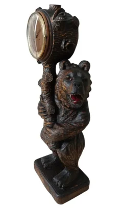 Pamono Large Black Forest Bear Clock, 1955> Clocks