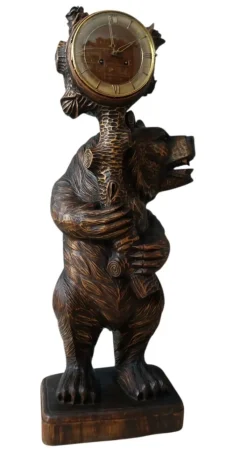 Pamono Large Black Forest Bear Clock, 1955><noscript><img width=