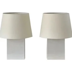 Outlet Pamono Large Bloc Parchment Lamps by Atelier Cabanel, Set of 2