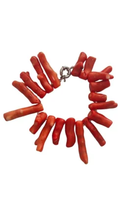Pamono Large Bracelet with Mediterranean Coral Branches, 1950><noscript><img width=