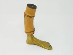 Pamono Large Brass and Bamboo Corkscrew by Carl Auböck for Werkstätte Carl Auböck, 1950s><noscript><img width=