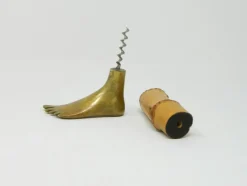 Pamono Large Brass and Bamboo Corkscrew by Carl Auböck for Werkstätte Carl Auböck, 1950s><noscript><img width=