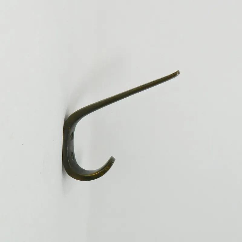 Pamono Large Brass Coat Hooks by Franz Hagenauer for Hagenauer Wien, 1950s, Set of 6> Racks, Hooks & Valets
