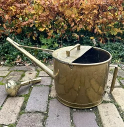 Pamono Large Brass Garden Watering Can, 1930s><noscript><img width=