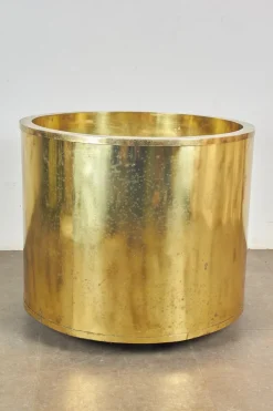 Pamono Large Brass Planter, 1970s> Planters And Jardiniere