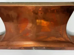 Pamono Large British Georgian Style Curved Copper Fireplace Hood with Wall Hanging Mount, 1970s><noscript><img width=