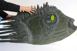 Pamono Large Brutalist Fish Sculpture by Jules De Waele for Pia Manu, 1973><noscript><img width=