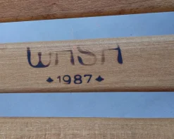 Pamono Large Brutalist Pine Rocking Chair from Wasa, 1987><noscript><img width=